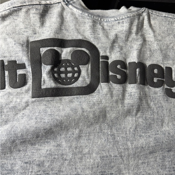 Walt Disney World Parks Spirit Jersey Shirt Adult Small Gray Acid Wash Print - Picture 10 of 12